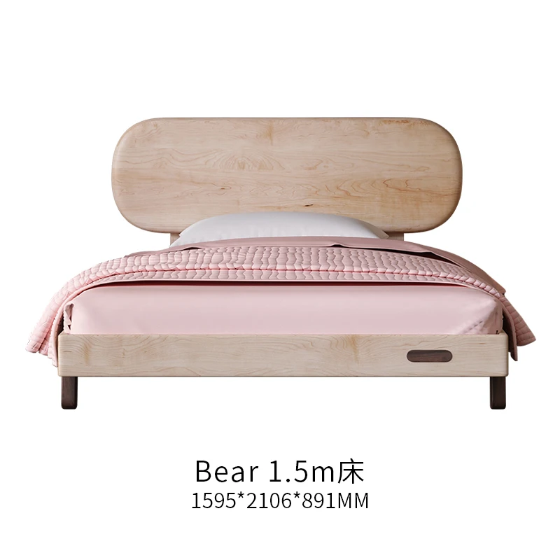 

Детская кроватка из массива дерева в скандинавском стиле, Современная мультяшная односпальная кровать для мальчиков, коала, мебель для спа...