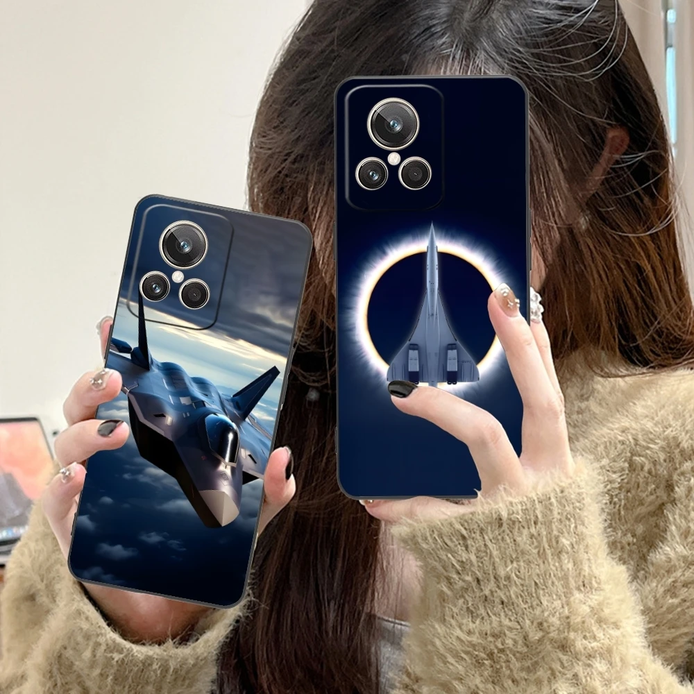 Чехол для мобильного телефона AirForce Plane Realme GT 2 9i 8i 7i Pro X50 X2 C35 C21 C20 C11 C3 Черный мягкий