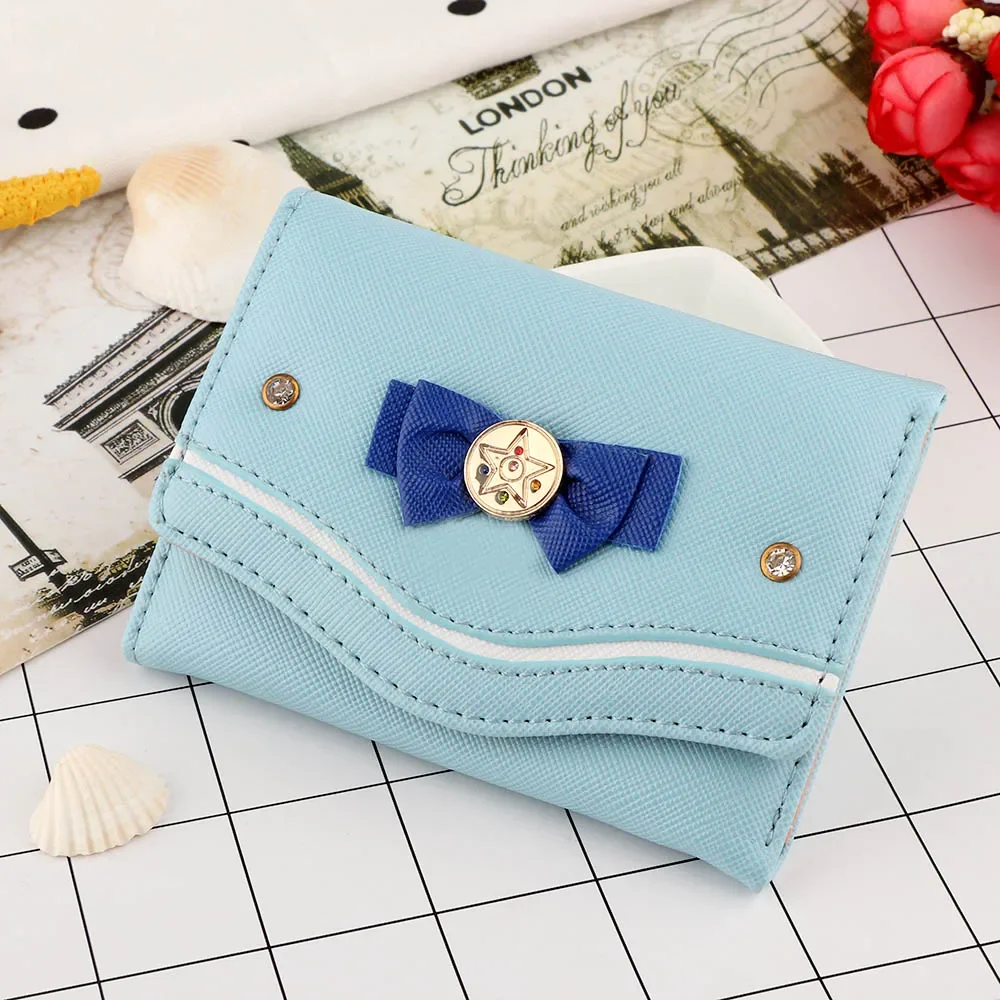 Новый Кошелек-клатч Сейлор Мун милый стильный короткий кошелек из искусственной
