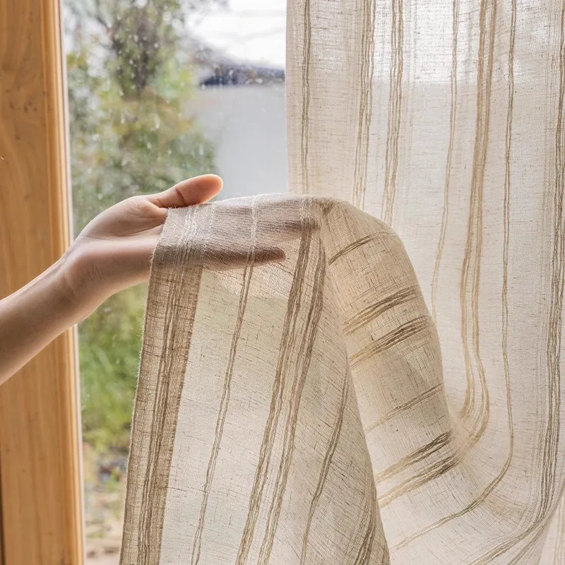 

Прозрачные льняные шторы MAKEHOME