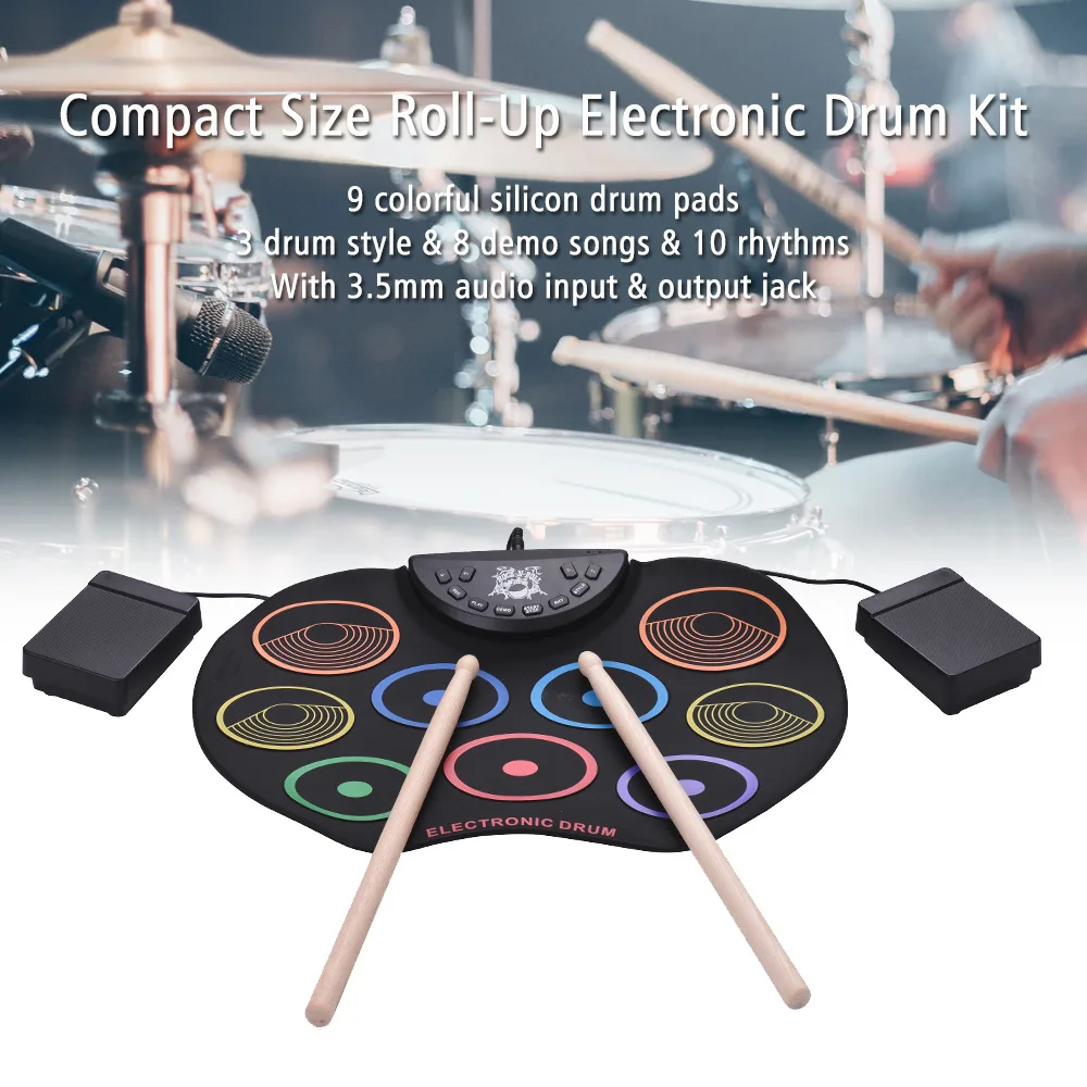 Electronic Drum Musical Instrument Kit Practice Pad Professional Musical Instrument Drums Set Bateria Eletronica Music Equipment