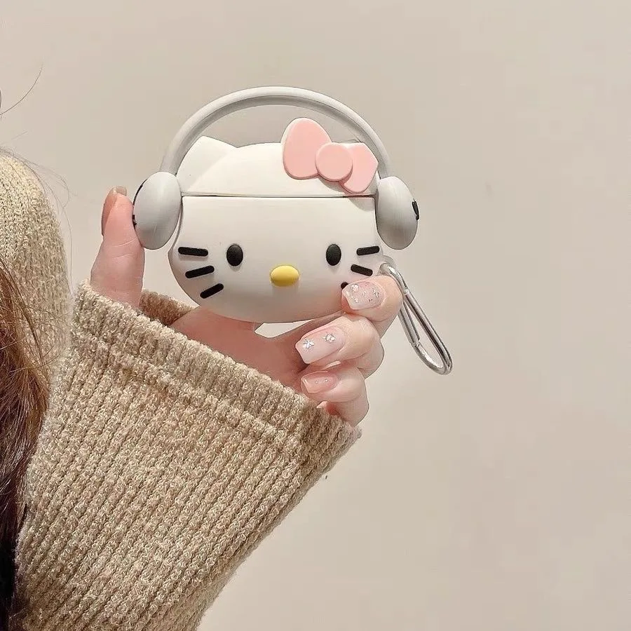 Y2K чехол для Airpods Hello Kitty девочек Kawaii аксессуары 1/2/3/pro Bluetooth женская мода милый