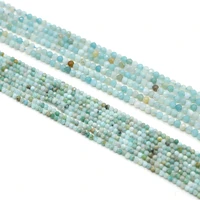 natural stone beads round shape faceted amazonite stone charms for jewelry making necklace bracelet earrings