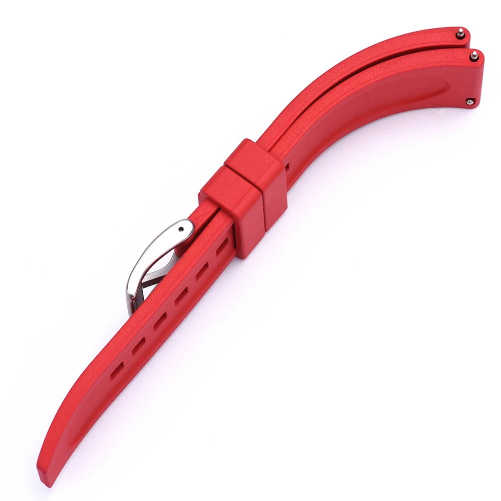 Premium Grade Vulcanized FKM Watch Strap 20mm 22mm 24mm Quick Release Fluorine Rubber Watchbands