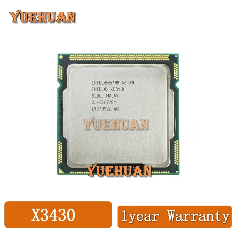 Процессор Intel Xeon X3430 2,4 ГГц четырехъядерный четырехпоточный 95 Вт ЦПУ процессор LGA 1156