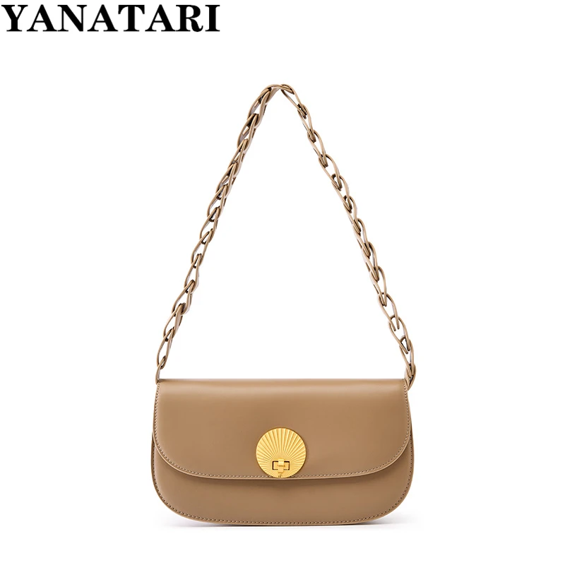 YANATARI  derma Small Square Bags Designer For Ladies Women's new Fashion Bags Simple Leather Shoulder Crossbody Bag handbag