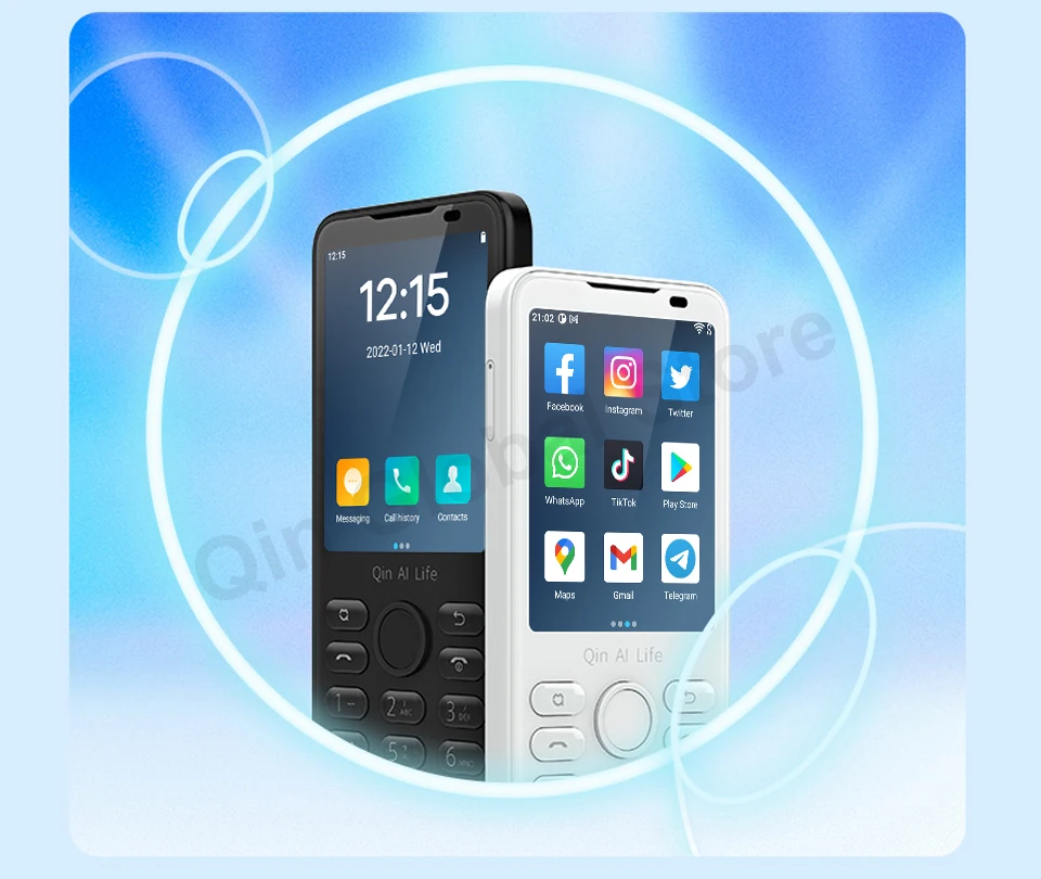 Qin F21 Pro Global Verison Playstore Smart Touch Screen Phone Wifi 5G+2.8 Inch 3GB + 32GB/4GB 64GB Bluetooth 5.0 No Camera Phone