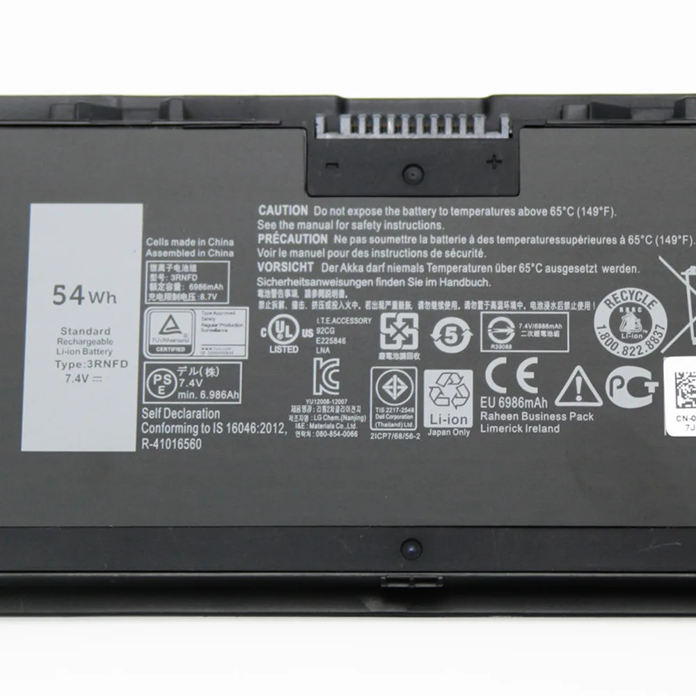 Фото Новый аккумулятор для ноутбука 7,4 В, 54 Втч, 3RNFD для DELL Latitude E7420 E7440 E7450 V8XN3 G95J5 34GKR 0909H5 0G95J5 5K1GW №2