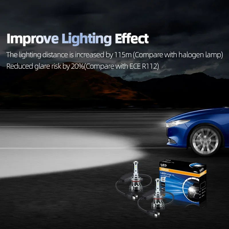 Фото OSRAM LEDriving YLZ HL H7 H4 Светодиодная автомобильная фара H1 H8 H11 H16 HB3 HB4 HIR2 9012 12 В 6000 К Супер яркие белые лампы Авто лампы 2 шт. №4