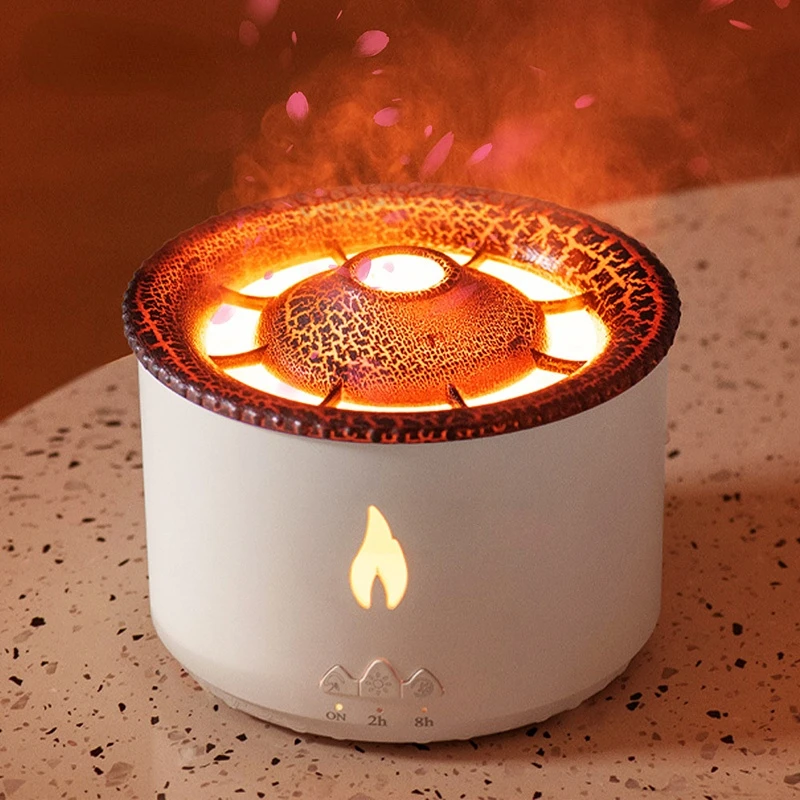 

Portable Mini Aroma Flame Volcano Diffuser Humidifier Korean KC Air Fire Jellyfish Nebulizer Diffuser Oil Home