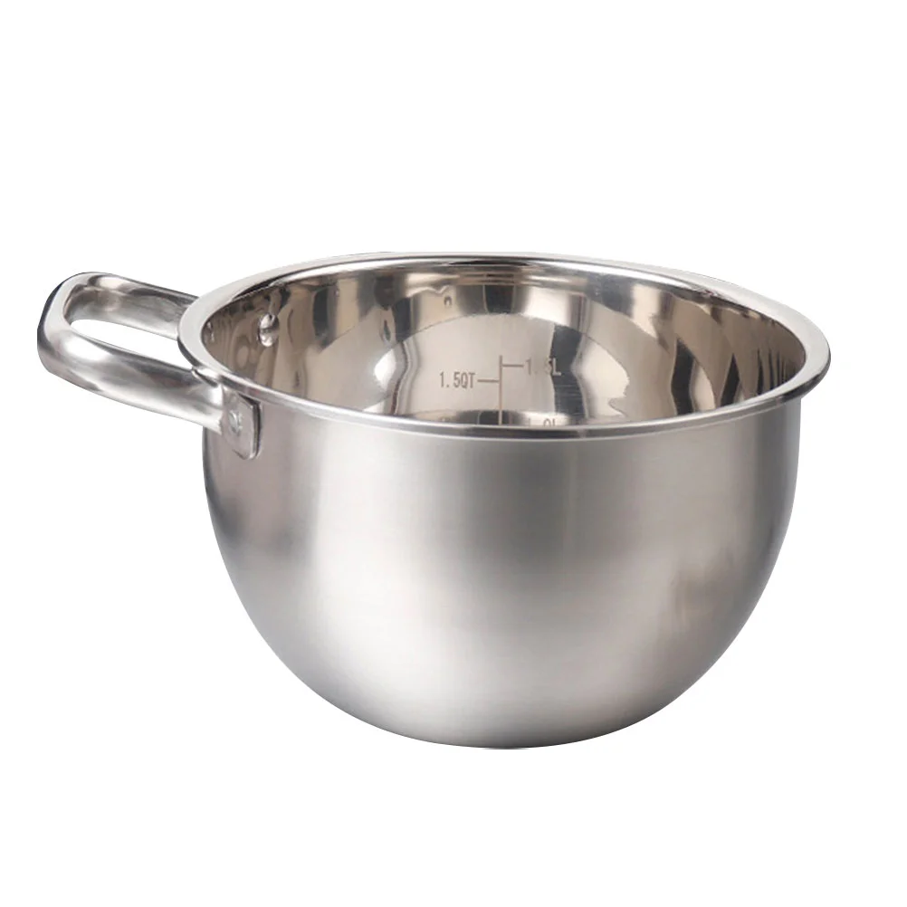 

Stainless Steel Egg Beater Mixing Bowl Lid Large Baking Tray Kitchen Pot Prep Bowls Metal