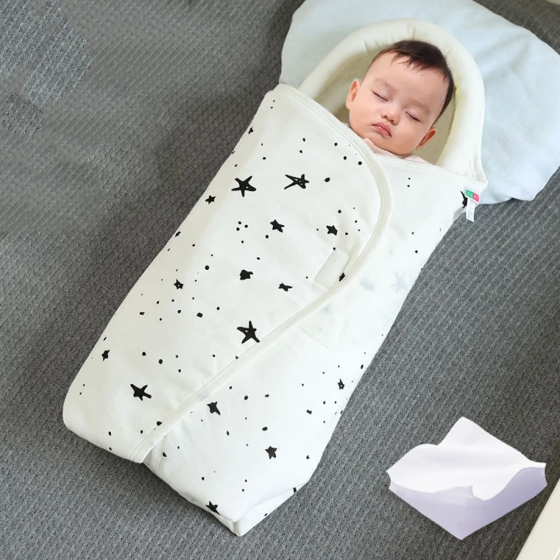 

Newborn Spring and Summer Pure cotton Sleeping Bag Neck Guard Spring and Autumn Thin Cotton Baby Sleeping Bag Soft Head Guard F