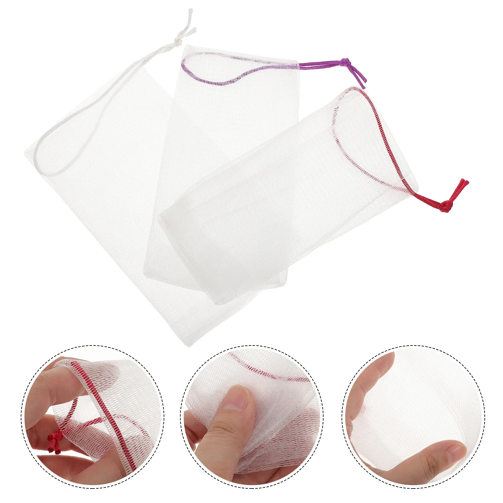 

Soap Mesh Pouch Saver Facial Holder Bubble Net Cleaning Tool Pocket Sack Foam Drawstring