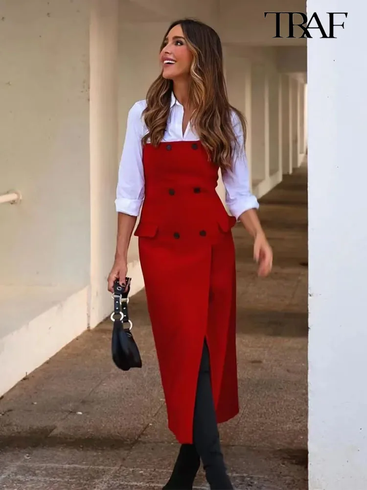 

Платье-миди осеннее приталенное, без рукавов, в винтажном стиле