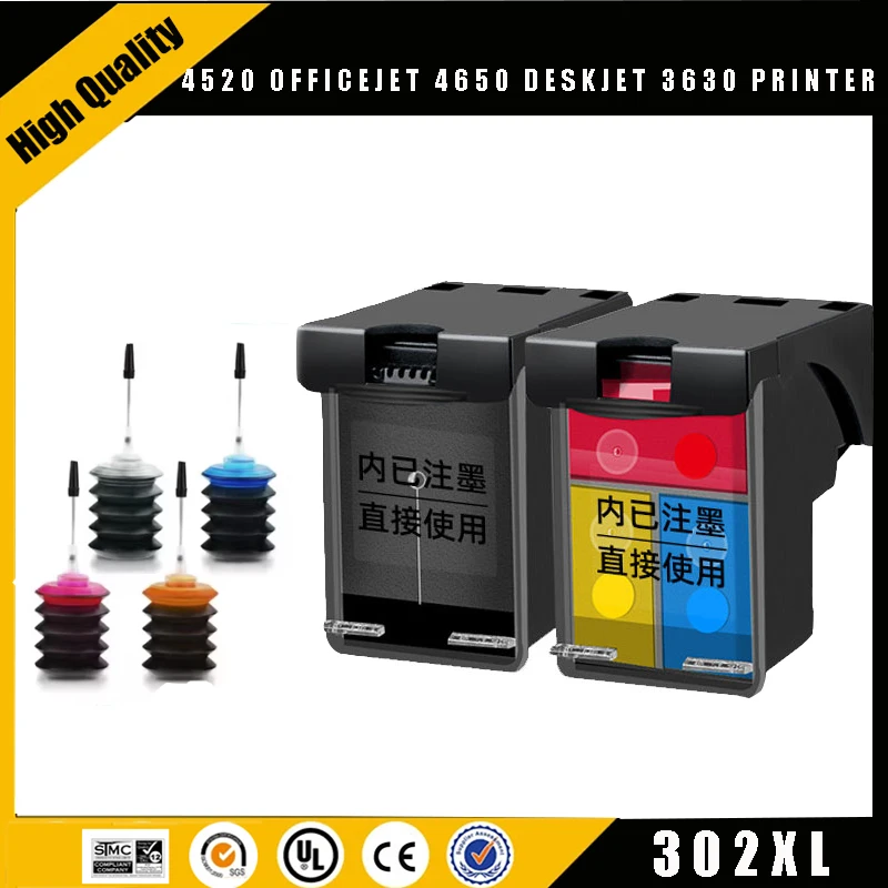 Фото Картридж Einkshop 302 для HP 302XL HP302, совместимый с Deskjet 1110 2130, ENVY 4520, Officejet 4650, Deskjet 3630 5230 5255 №1