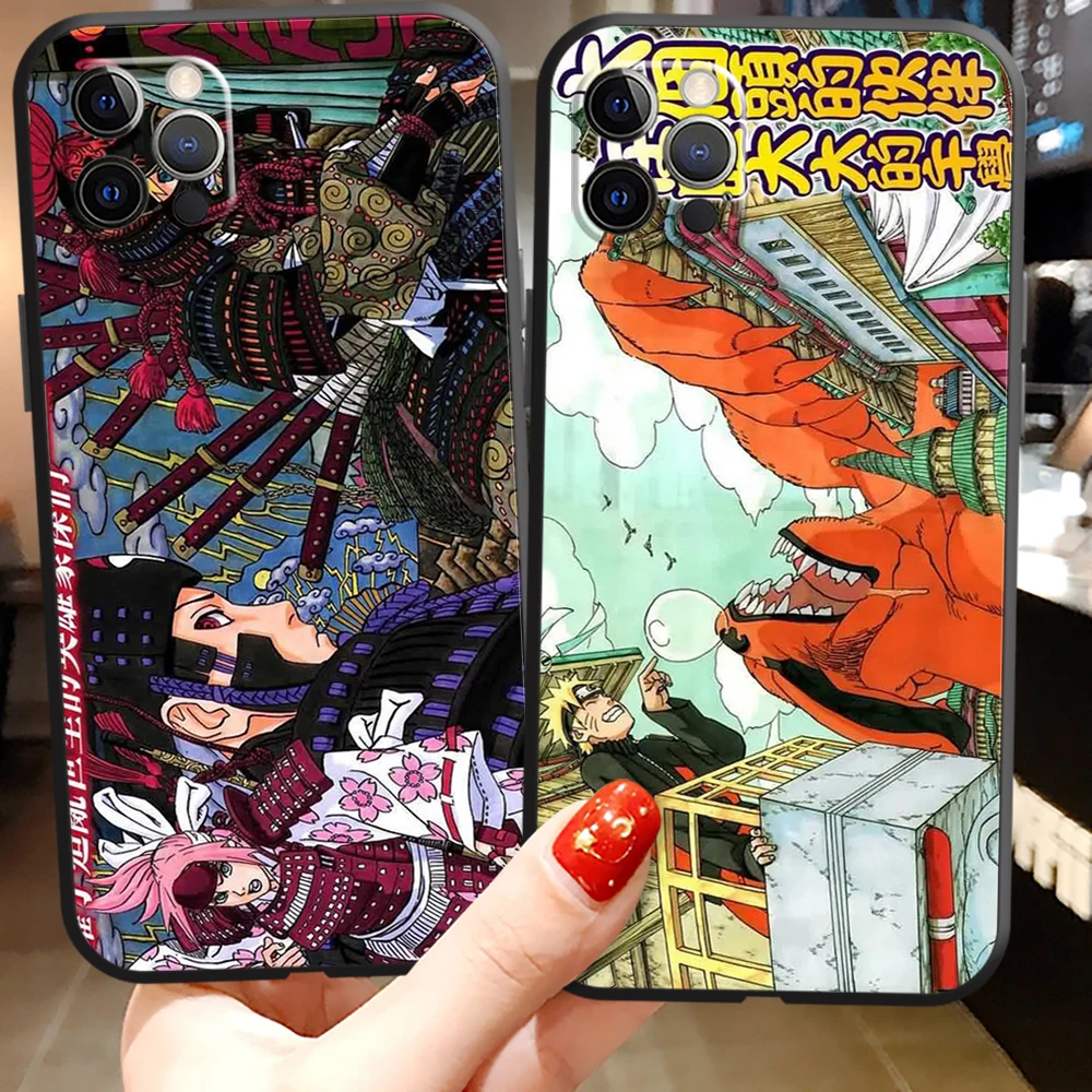 

NARUTO Japanese Phone Cases For iPhone 11 12 13 Pro MAX 6 6S 7 8 Plus XS 12 13 Mini X XR SE 2020 New Silicone Back Cover Fanda