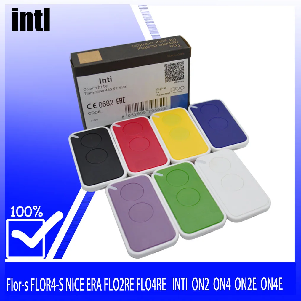 FLORS FLO2RS FLO4RS FLO2RE FLO4RE ERA ONE INTI Устройство открывания гаражных ворот. Беспроводной