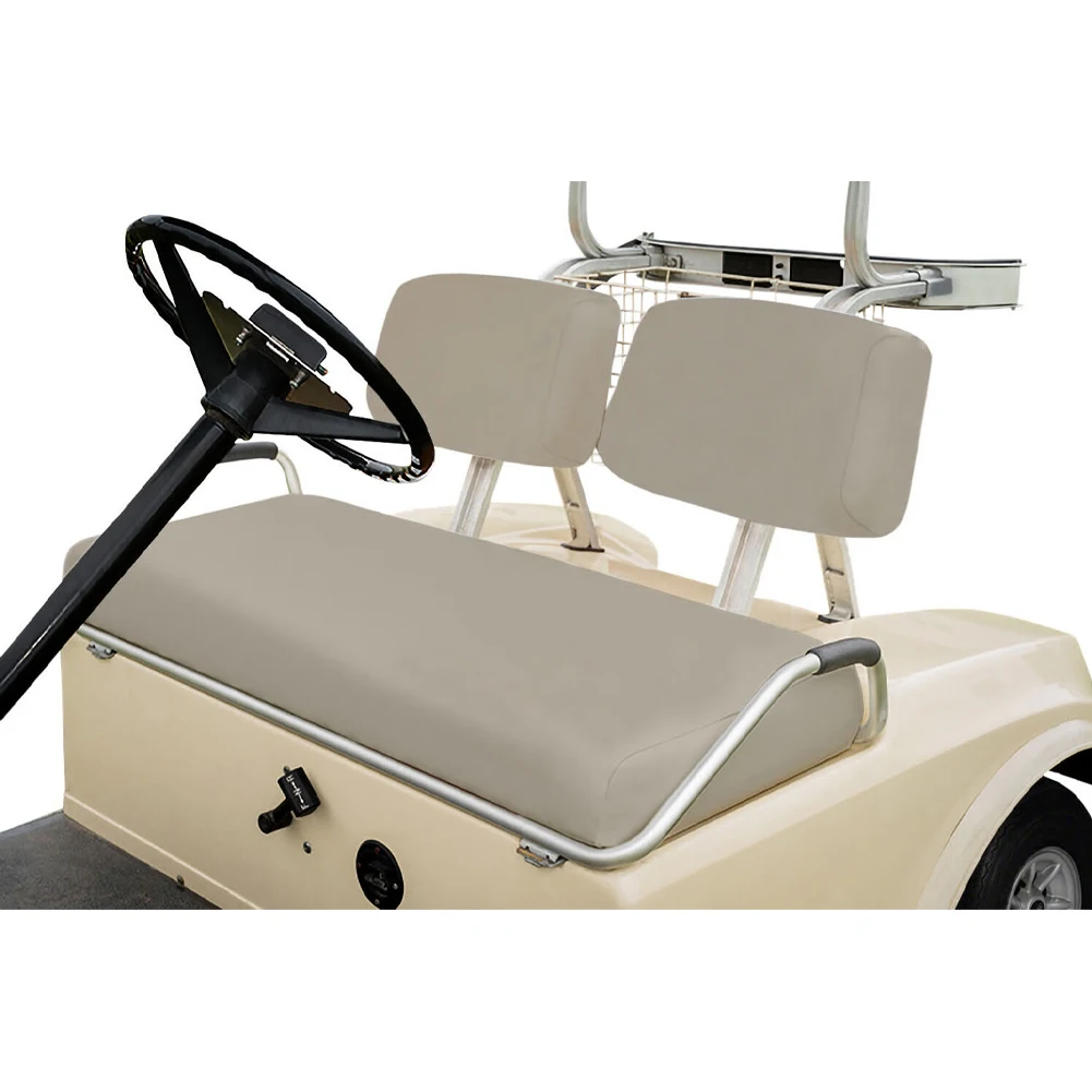 

Golf Cart Seat Cover Set For PRE-2000 DS Cart 82-00 3pcs Club Car Front Seat Cover PU Leather Black Cushion Breathable