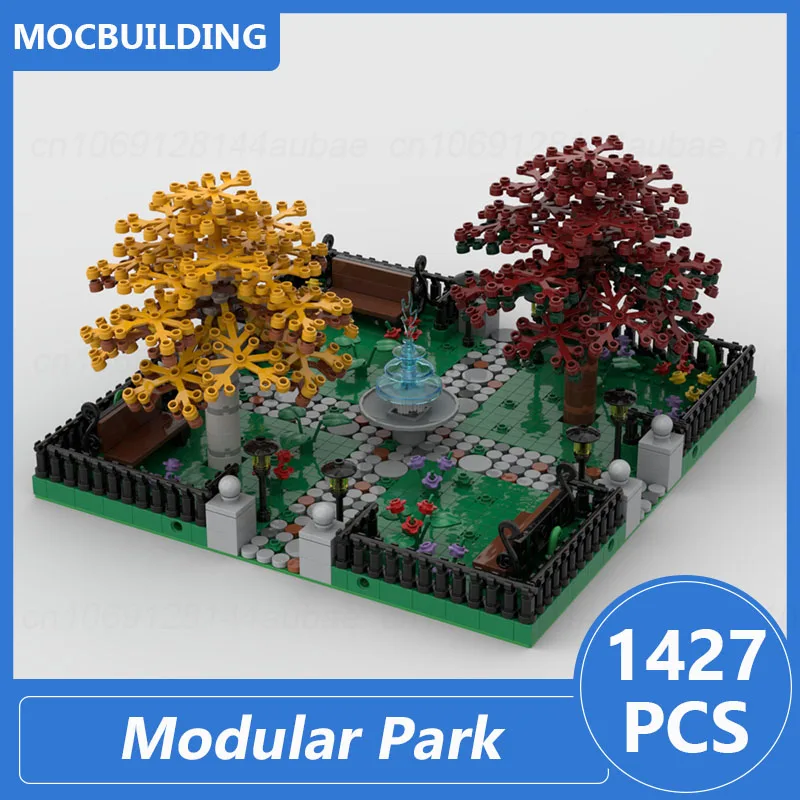 Модульный 4-сторонний конструктор Moc Park для сборки своими руками архитектурный