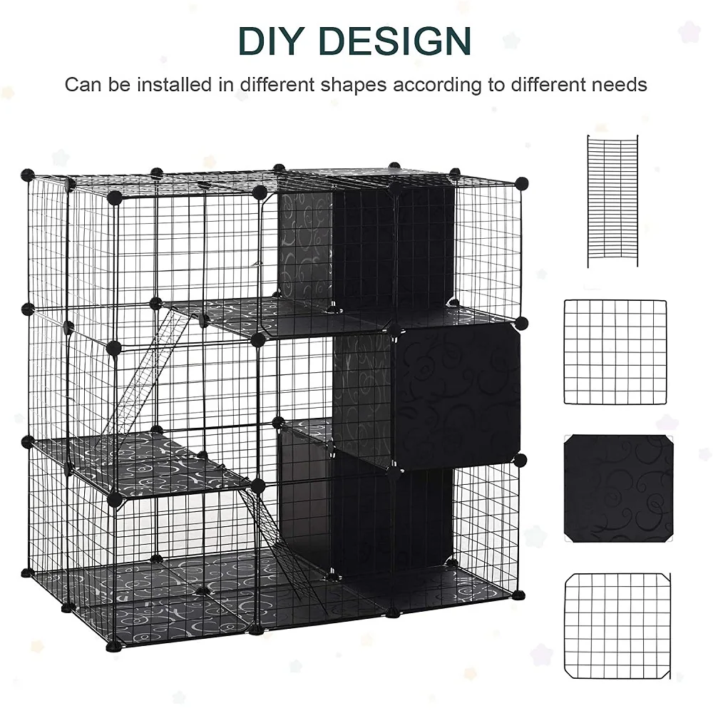 

DIY Pet Playpen Dog Fences Animal Cat Crate Cave Multi-functional Sleeping Playing Kennel Rabbits Guinea Pig Cage Dog House