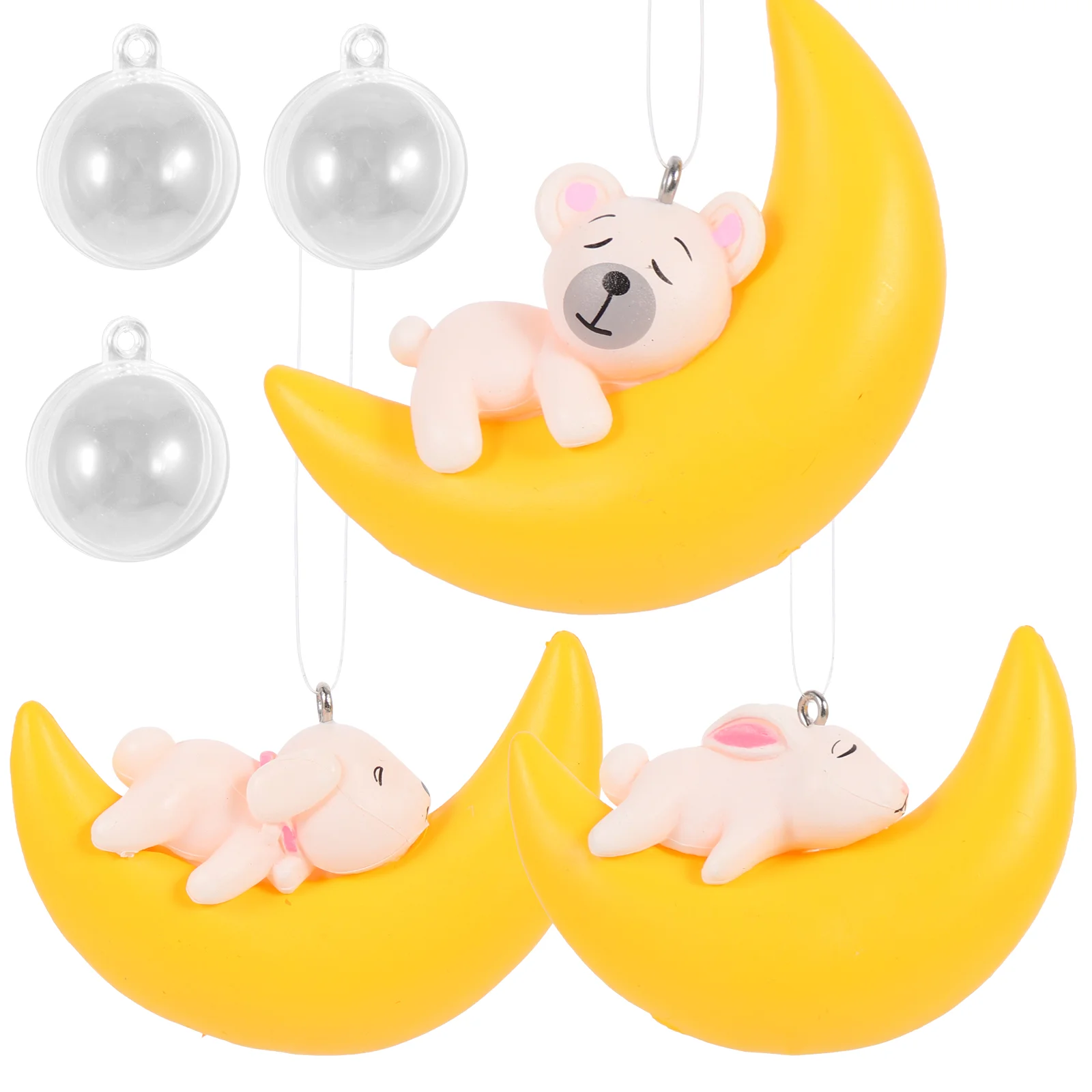 

3 Pcs Ocean Jewelry Rabbit Figure Aquarium Animal Figurine Aquarium Décor Fish Tank Filler Underwater Toy