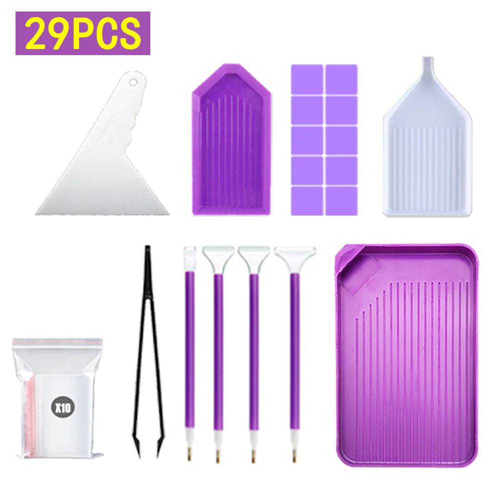 

18-84PCS DIY Diamond Painting Tools Accessories Kits Point Drill Pen Diamond Art Craft Tweezers Glue Diamond Correction