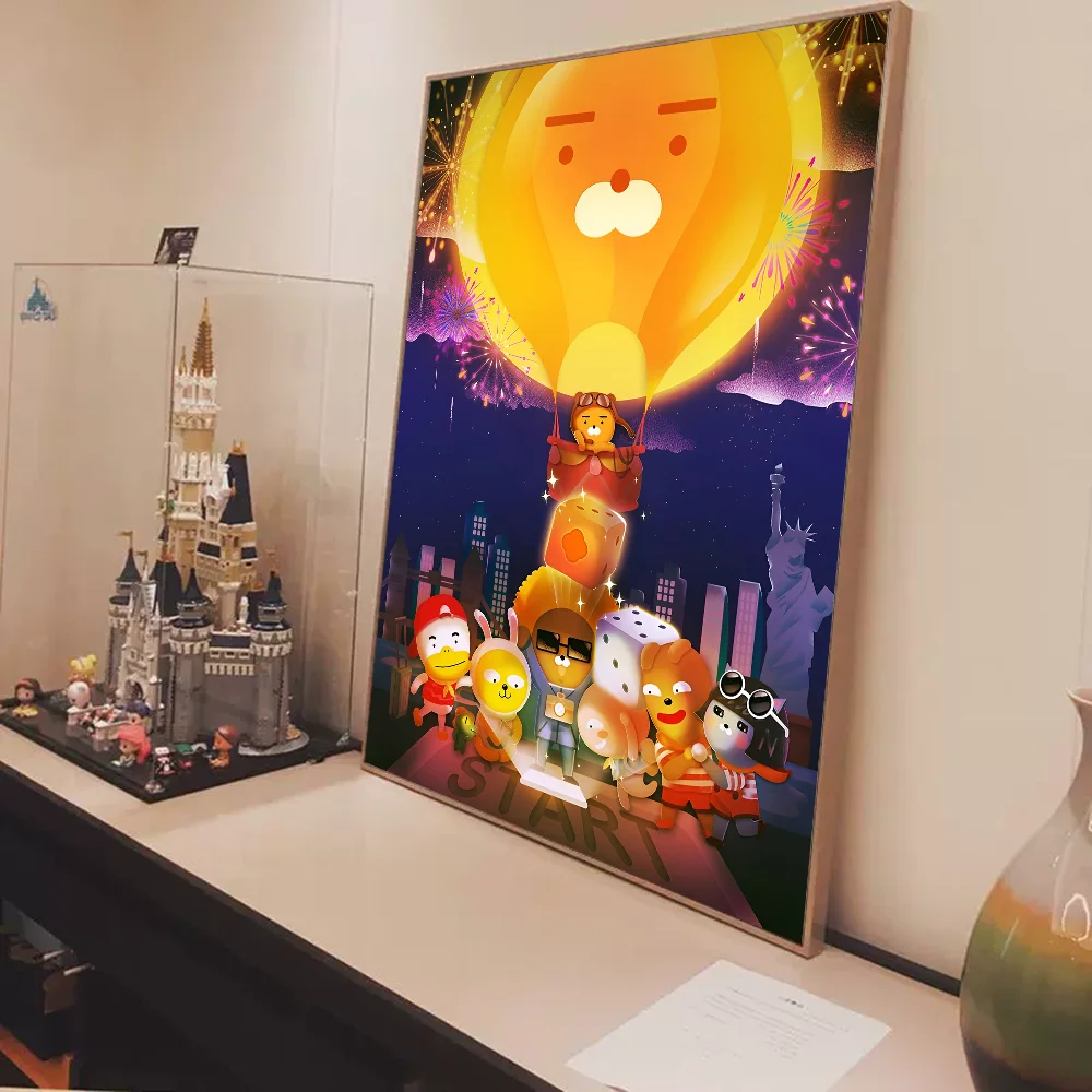 K-KAKAO F-FRIENDS Good Quality Prints And Posters Waterproof Paper Sticker Coffee House Bar Wall Stickers