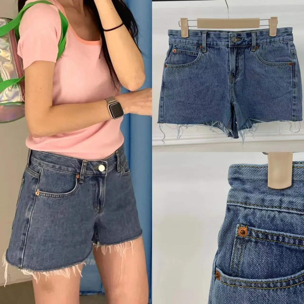 

GROV tassel embroidered denim shorts Korea