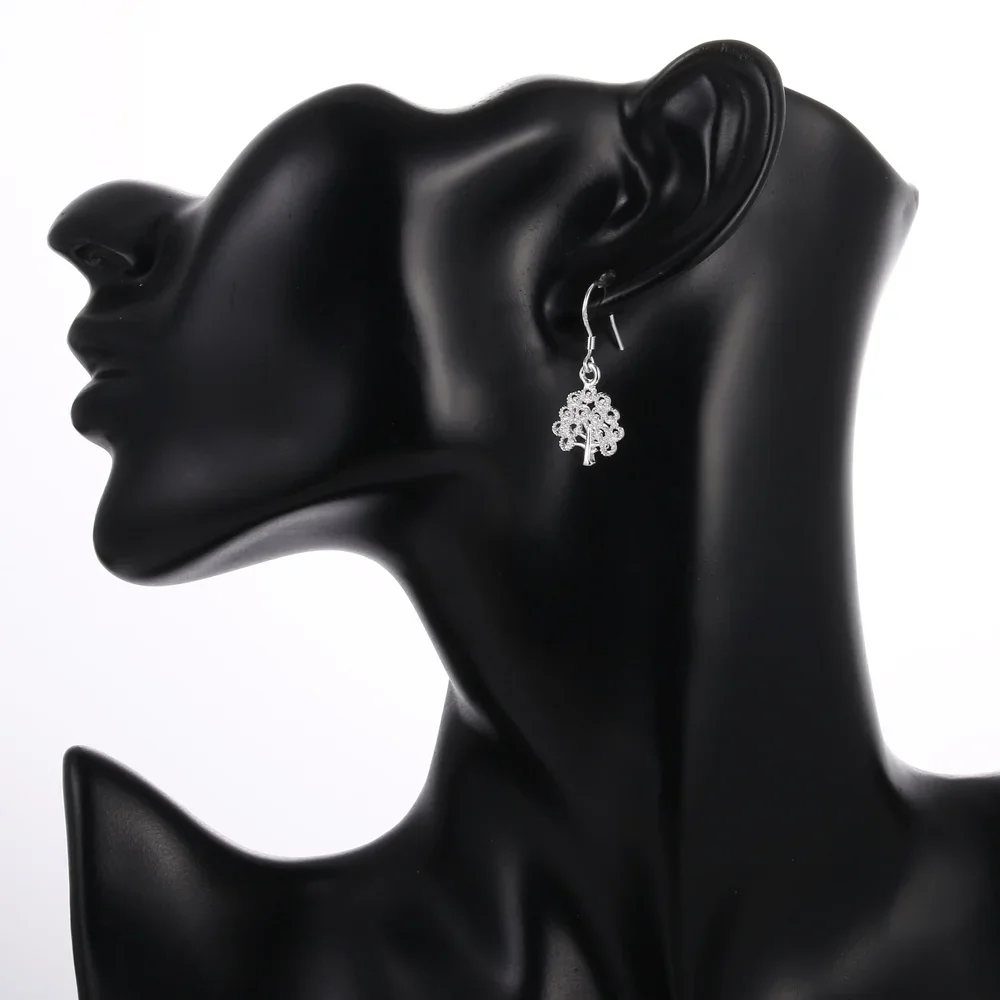 Женские серьги из серебра 925 пробы с изображением дерева жизни