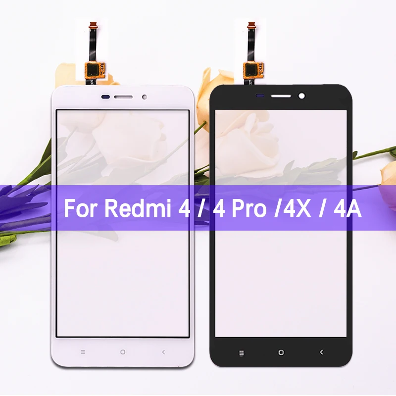 

10 шт./партия для Xiaomi Redmi 4X / 4A сенсорная панель, дигитайзер, датчик для Redmi 4 Pro, сенсорный ЖК-экран, переднее стекло, объектив