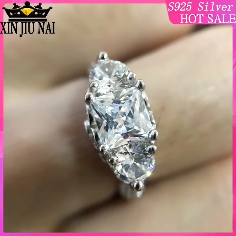 

Exaggerate big diamond rings in Europe and America with square zircon tri-diamond series exaggerate Palace retro-floral gold