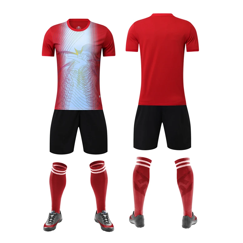 

New Arrival Football Kits Kids Men's Soccer Jersey Set Blank Children's Sports Training Suit Boys Team Shirt Uniforms Sportswear