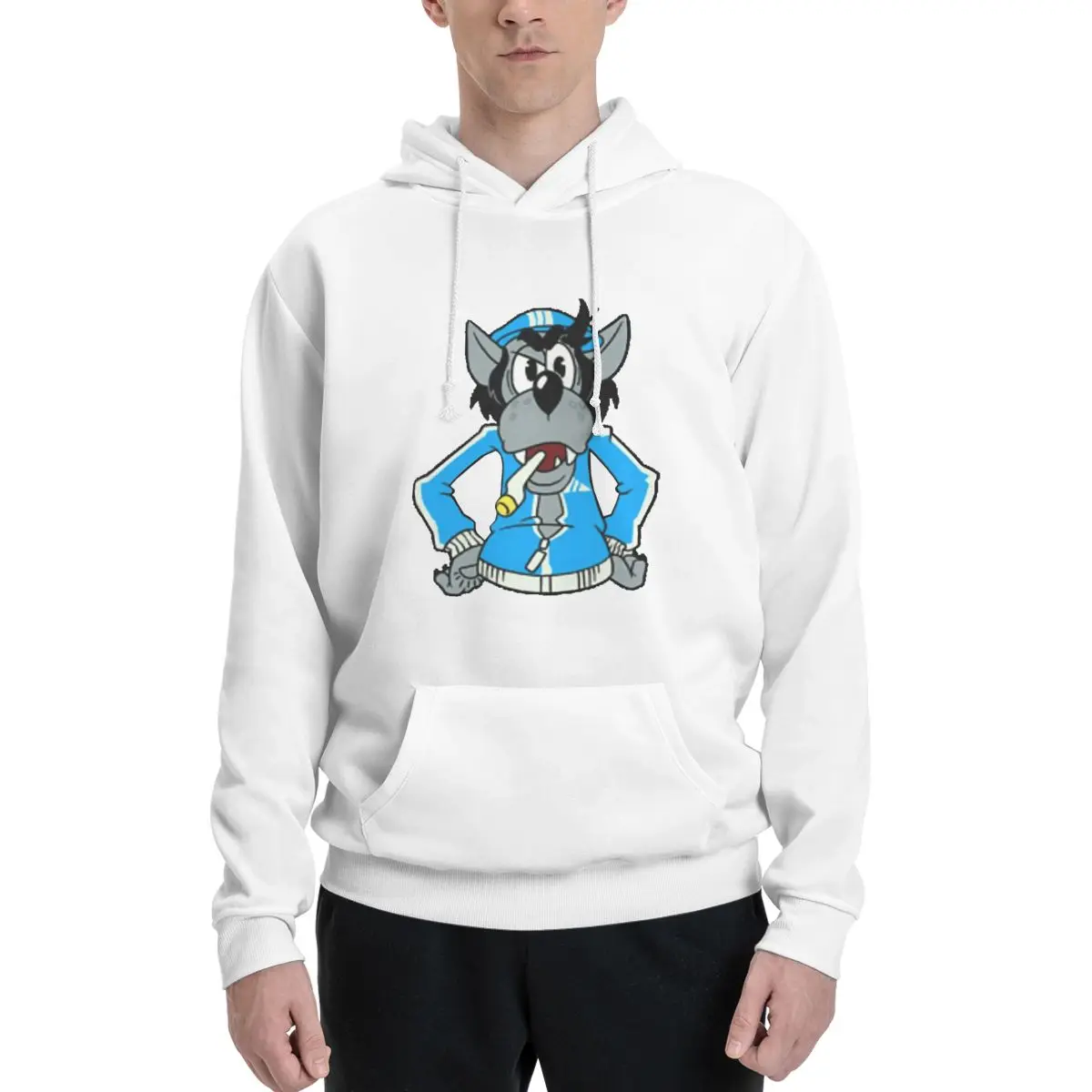 

Creative Nu Pogodi Cartoon Funny Wolf And Bunny 4 Couples Plus Velvet Hooded Sweater Leisure Kawaii With hood pullover