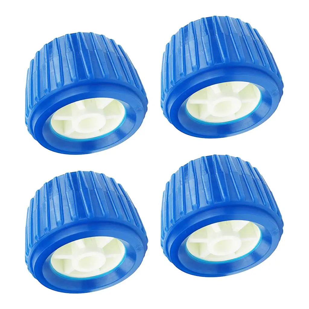 4 шт. ролик для прицепа лодок пластиковый ребристый морской лодки новый комплект