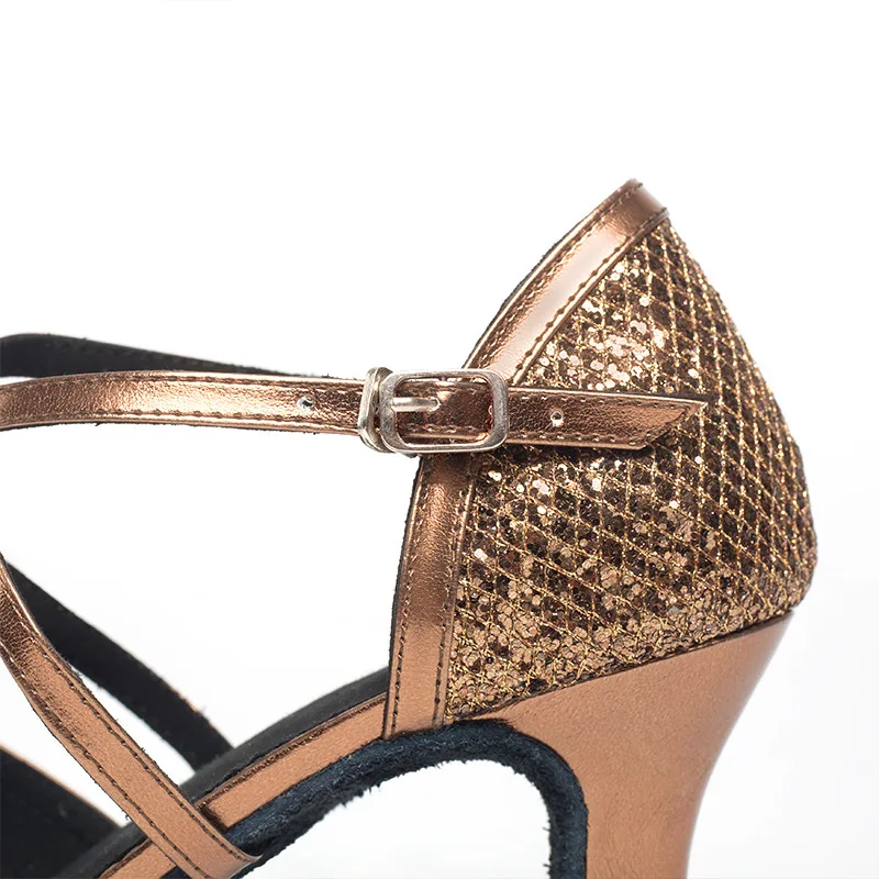 1pcs/lot woman fashion sequin ballroom waltz dancing shoes lady international latin dancing shoes indoor shoes
