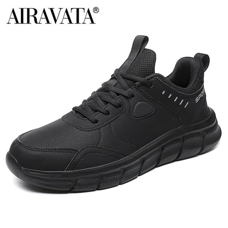 Waterproof Men Black Lightweight Outdoor Sneakers Shoes For Men Snow Boots Fashion Winter Footwear Plus Size 39-48