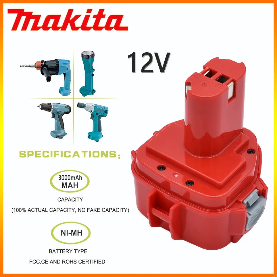 

Makita 100% оригинальный 12 в 3000 мАч/5000 мАч Сменный аккумулятор для электроинструмента Makita12V аккумулятор PA12 1220 1233 1201 1222 1223 1235