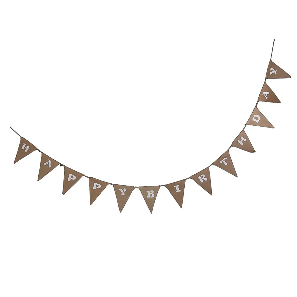 

Hessian Bunting Banner Birthday Party Decoration