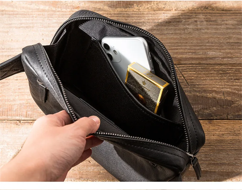 Vintage fashion luxury handmade designer first layer cowhide men's chest bag daily outdoor sports genuien leather messenger bag