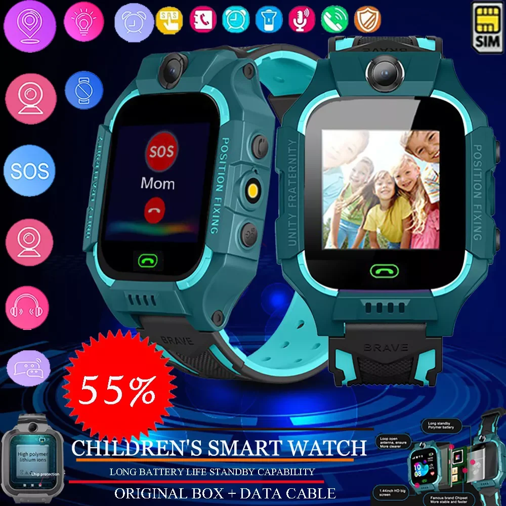 

2022 Sport Version Waterproof Smartwatch For kids Boy Girl SOS Key Family Call Ultra-standby Location Camera Girl Smartwatch Boy