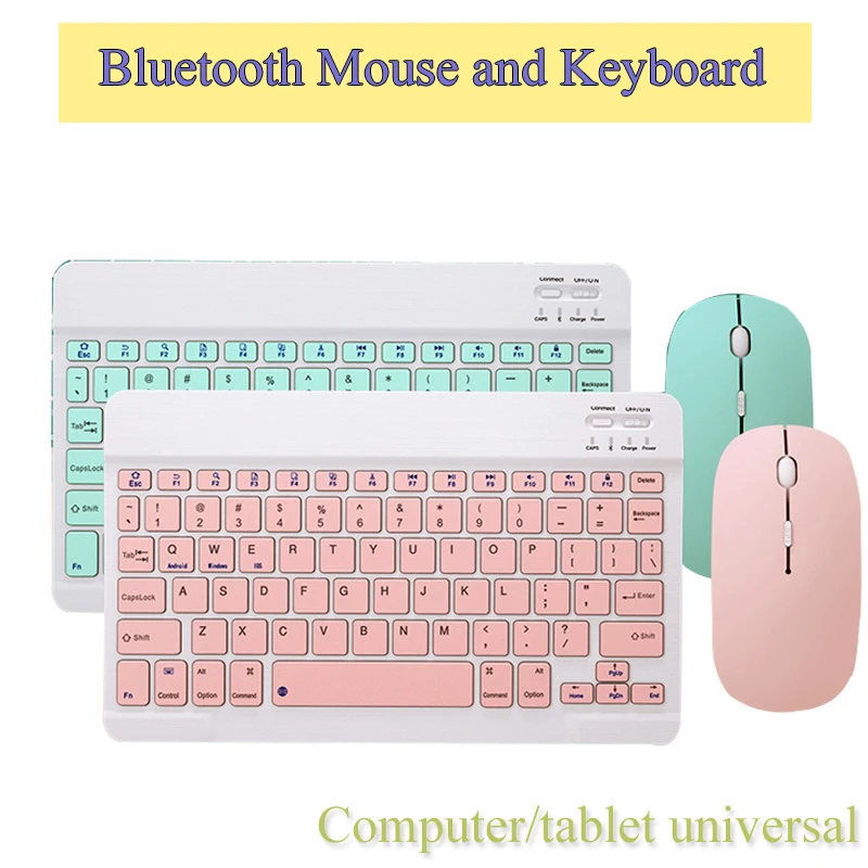 Новая цветная портативная стандартная механическая клавиатура и мышь Macaron для Ipad