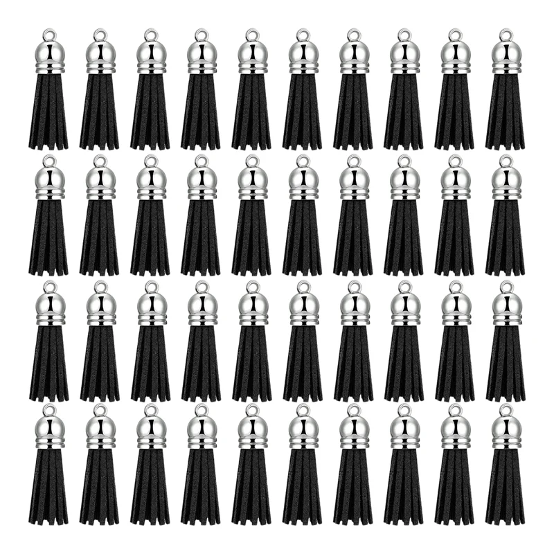 

200 Pcs Keychain Tassels Pendants Keychain Decoration Tassels With Loop For DIY Crafts Making Supplies