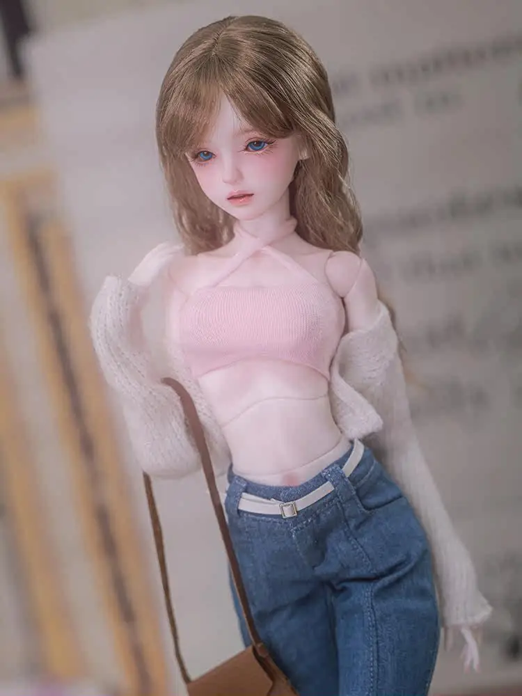 Кукла шарнирная кукла 1/4Luna с принтом торт