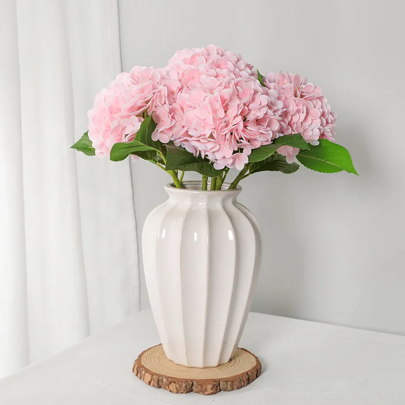 

49CM Simulation Feel Moisturizing Big Hydrangea Silk Flower Wedding Layout Home Simulation Fake Flower 3D Printing Hydrangea