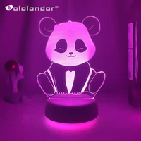 creative 3d panda led novelty light 7 colors battery powered usb operated night lamp indoor cute decoration bedroom table lamp