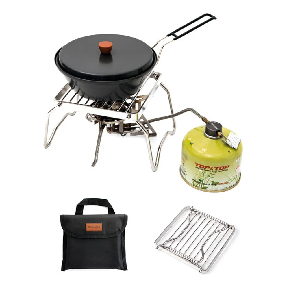 

Camping Stove Stand Stainless Steel Folding Grill Rack Portable Campfire BBQ Grill Bracket Outdoor Picnic Cookware Storage Bag