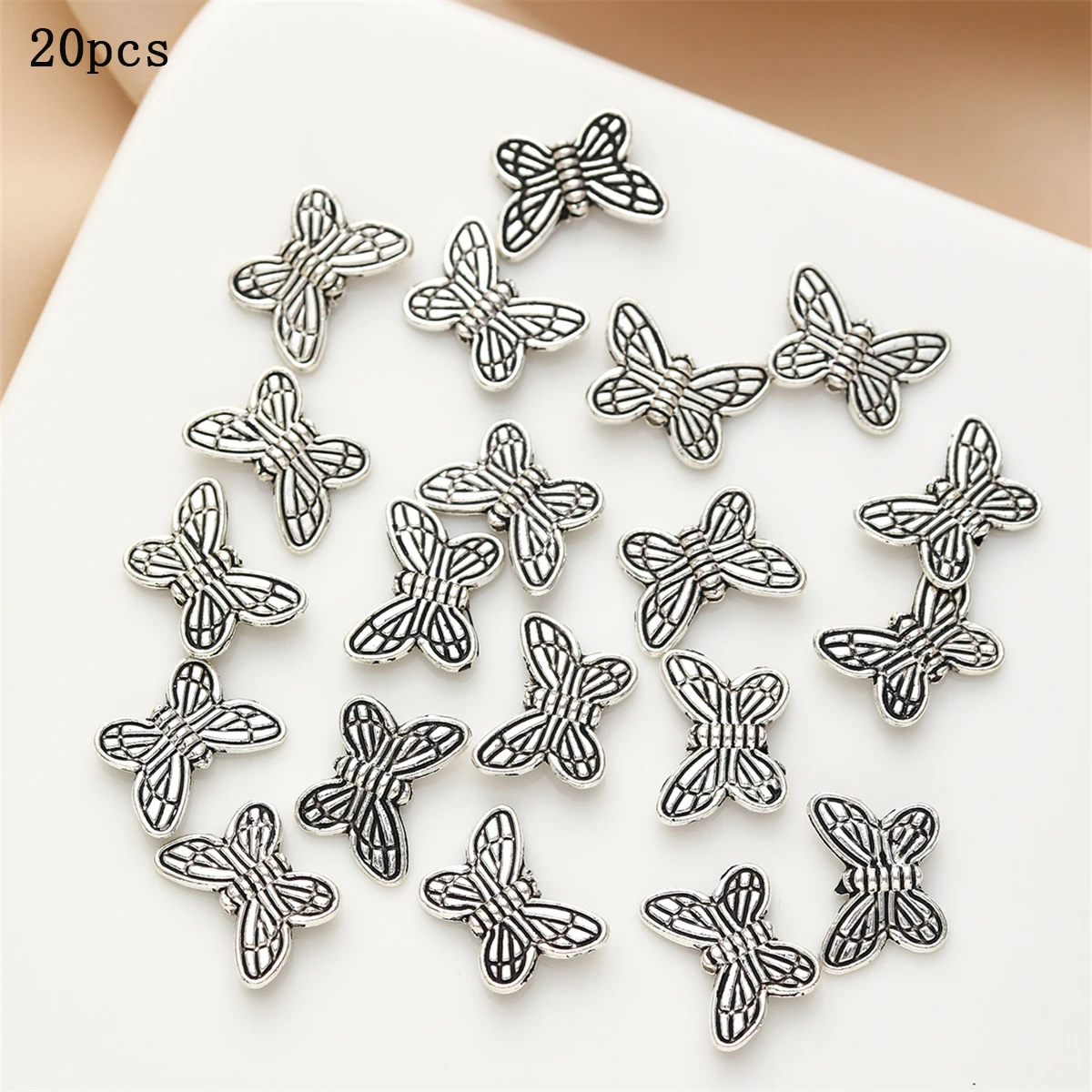 

20 шт. серебряные бабочки DIY ювелирные изделия ручной работы аксессуары