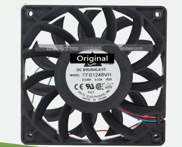 Оригинал, 100% рабочий телефон, 48 В, 120 А, 12 см, 12025 мм, 120 дюйма, двойной шарикоподшипник, охлаждающий вентилятор для DELTA 120*25 мм