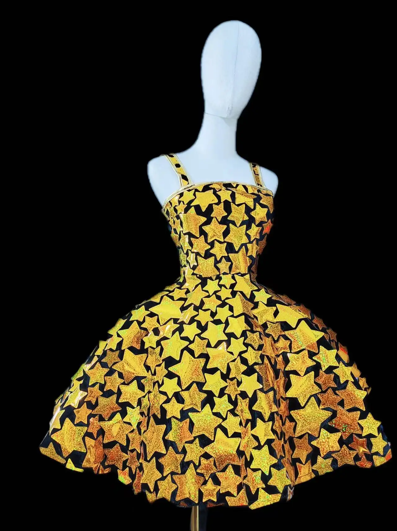 Сексуальное блестящее лазерное зеркальное платье с разрезом певица ведущая