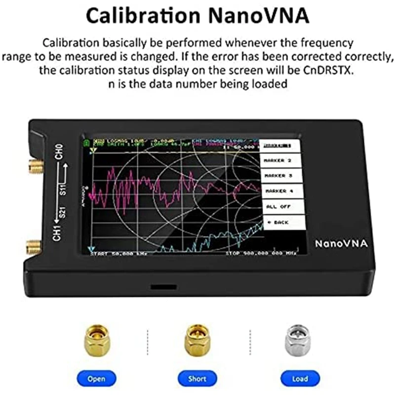 Акция! Nanovna-H4 4-дюймовый полноэкранный ЖК-экран 50 кГц-1 5 ГГц VHF UHF UV Векторный